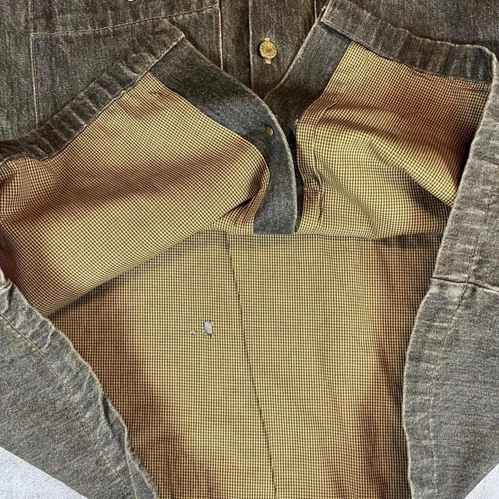 Vintage 90s strictly wide KPP brown denim chore jacket Mens large - Picture 5 of 7
